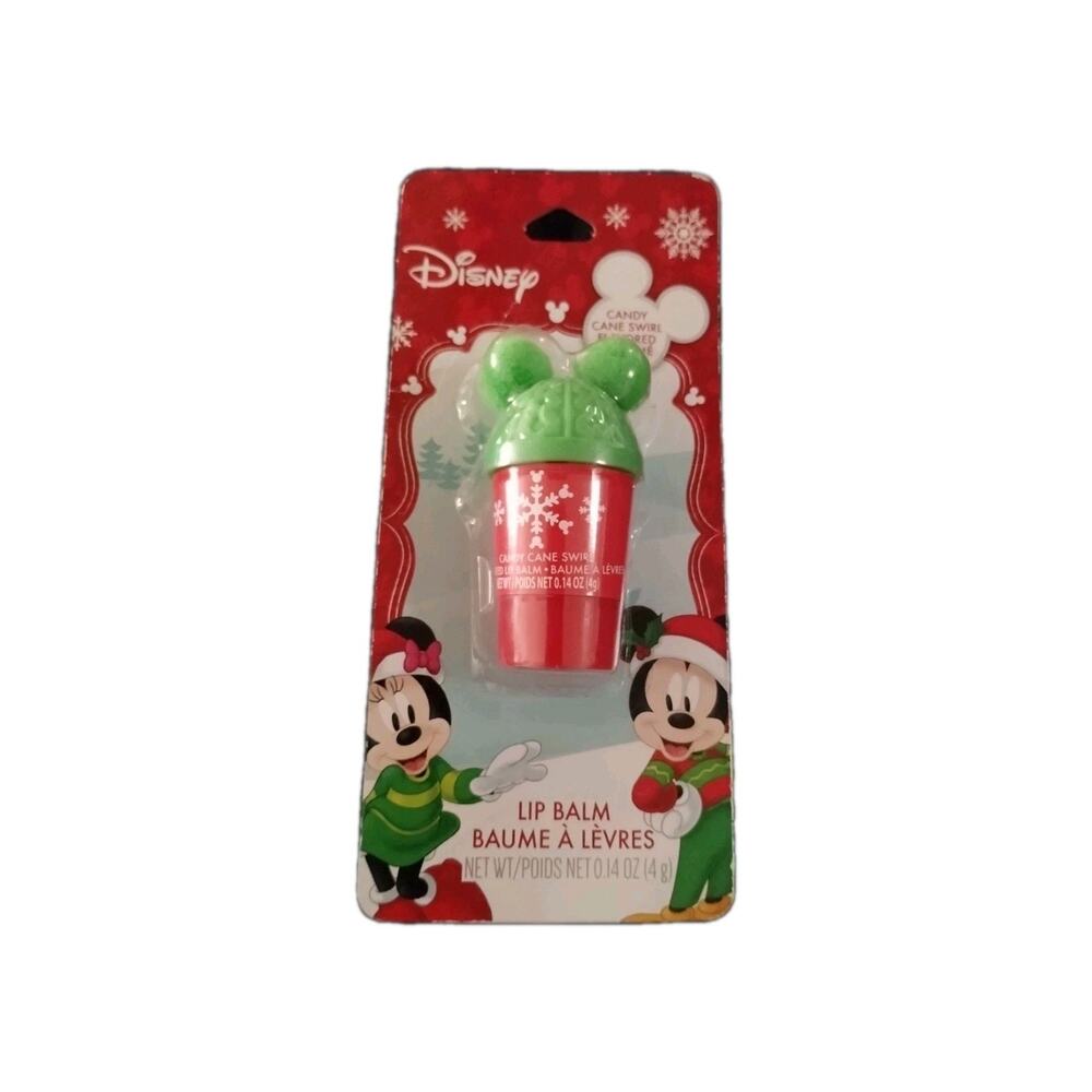Disney Candy Cane Swirl Flavored Lip Balm - Ages 8 Mickey Mouse ears Minnie
